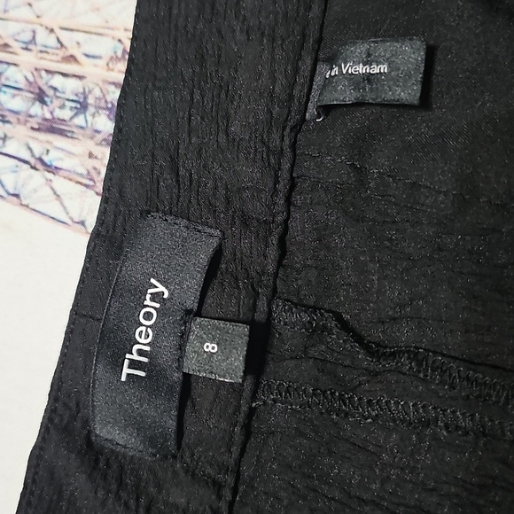Theory Textured High Waist Stretch Pants Size 8 - Picture 4 of 6